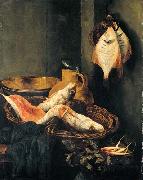 BEYEREN, Abraham van Still-Life with Fish in Basket oil painting picture wholesale